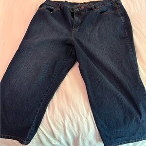Gloria Vanderbilt Dark Blue Denim Capri Pants 16W